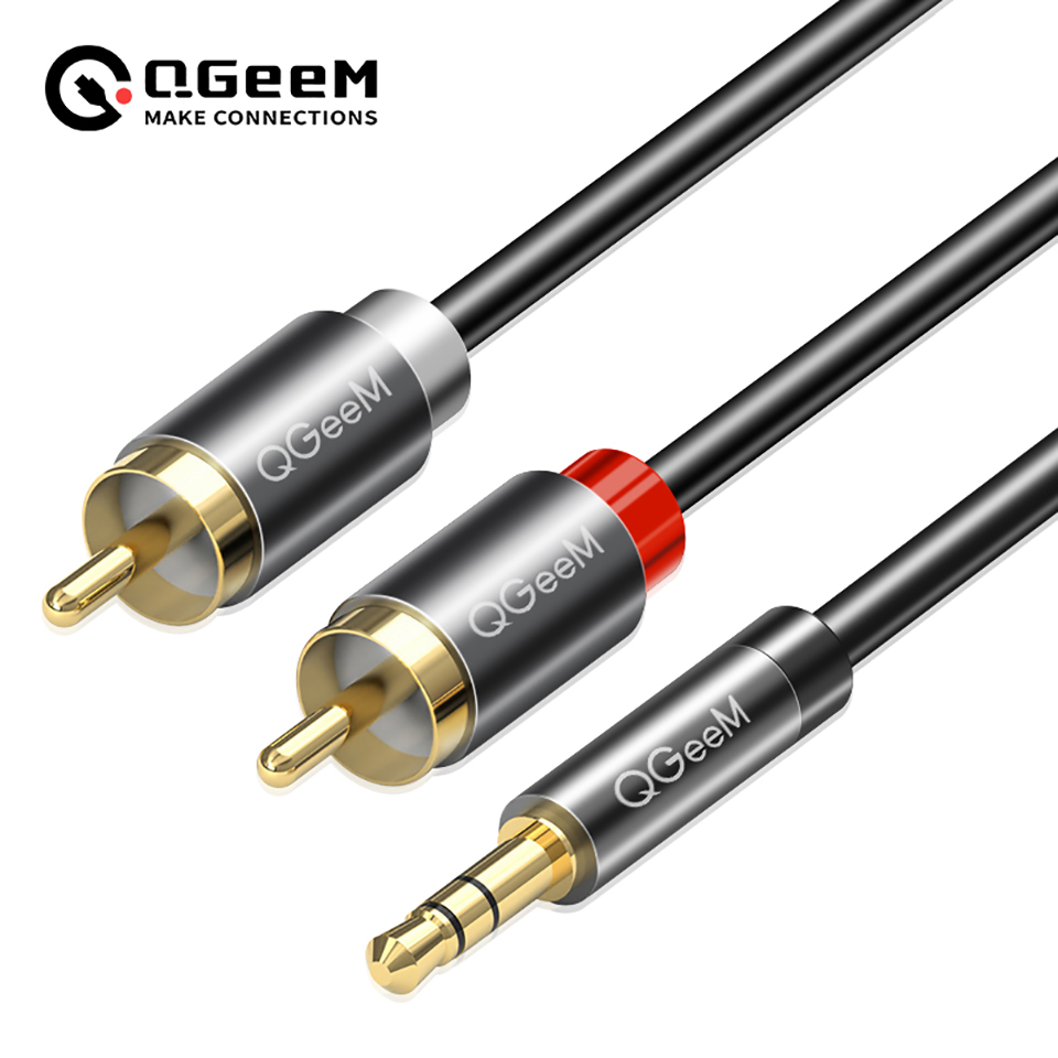 Home Cinema Solution - QGeeM RCA Cable 2RCA to 3.5