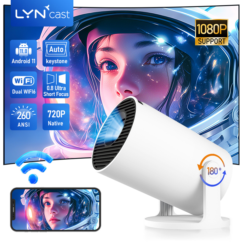 Home Cinema Gadgets - LynCast Projector X1BQ 4K Android 11