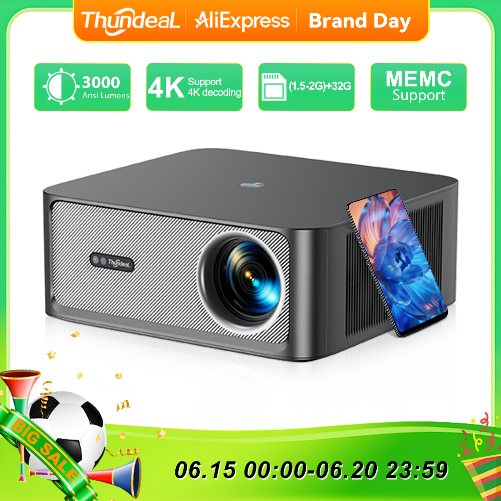 Home Cinema Gadgets - ThundeaL 3000Ansi 4K Full HD Projector