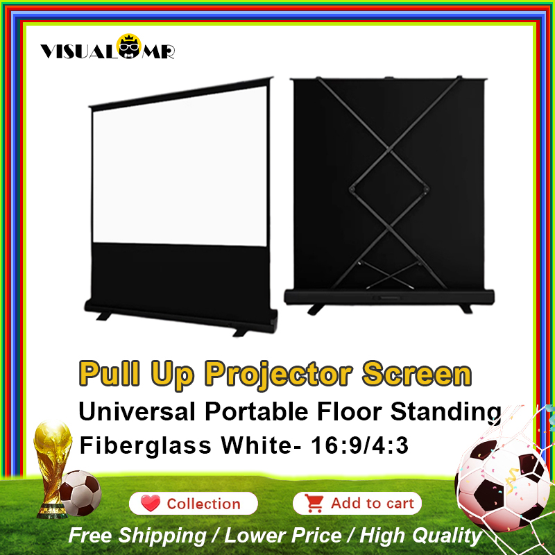 Home Cinema Gadgets - Portable Projector Screen Pull Up 60-120inch