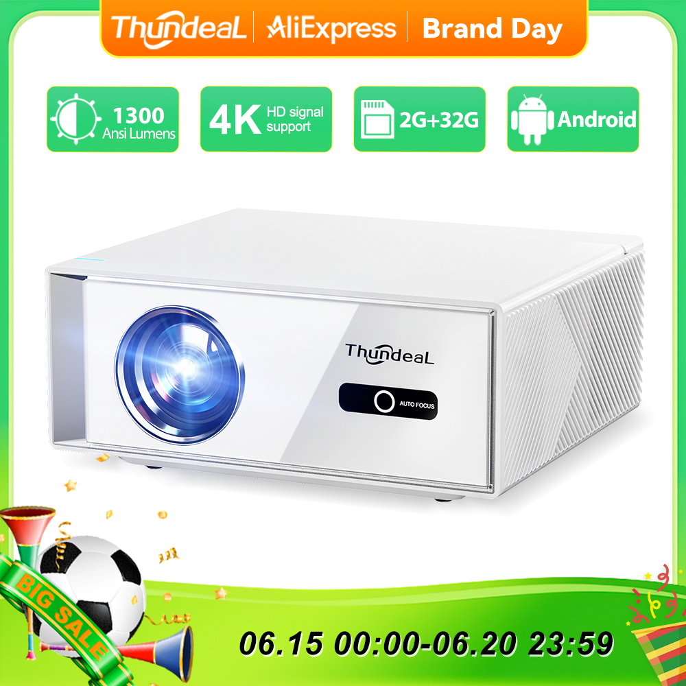 Home Cinema Gadgets - ThundeaL TD95W Projector 4K Full HD