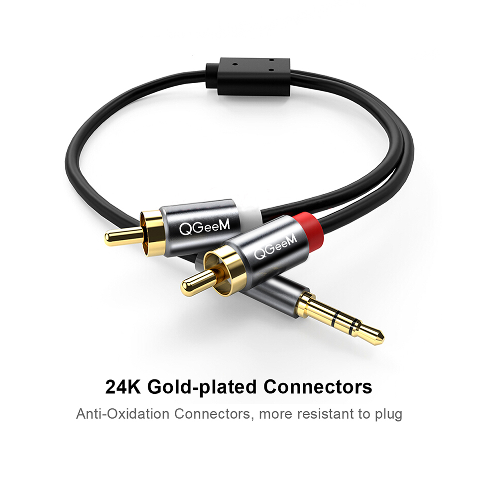 QGeeM RCA Cable 2RCA to 3.5 Au - Home Cinema Solution incelemesi ve fiyatı