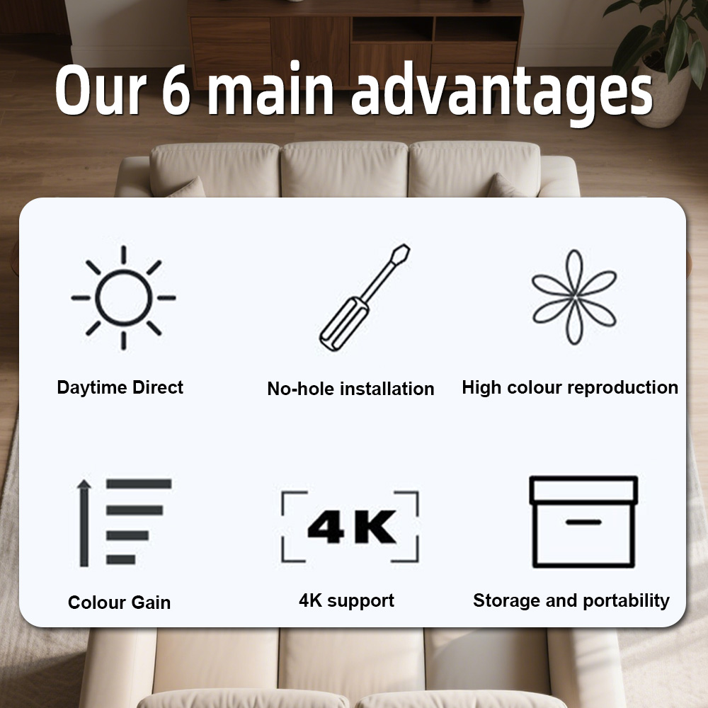 Universal Projector Screen 80/ - Projector Screen 100 Inch incelemesi ve fiyatı