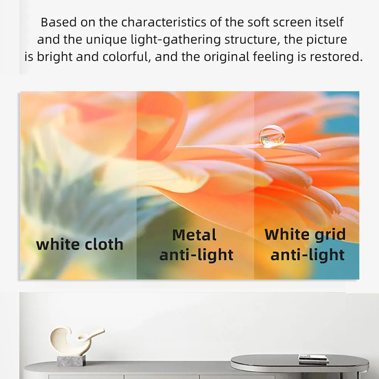 60 72 100 120 133 Inch Portabl - Projector Screen 100 Inch incelemesi ve fiyatı