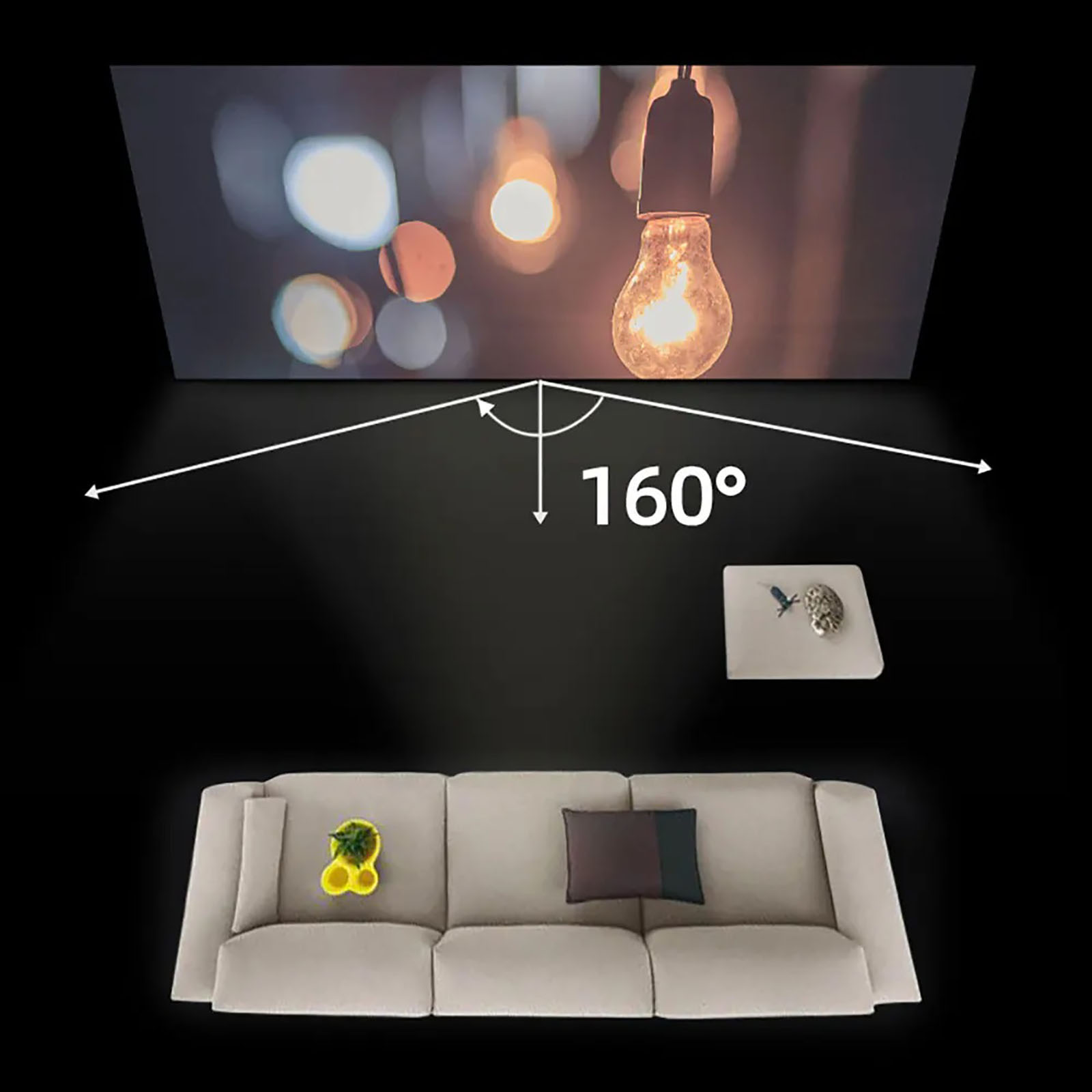 60 72 100 120 133 Inch Portabl - Projector Screen 100 Inch incelemesi ve fiyatı