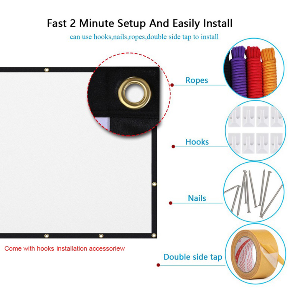 Portable Projector Screen Simp - Projector Screen 100 Inch incelemesi ve fiyatı