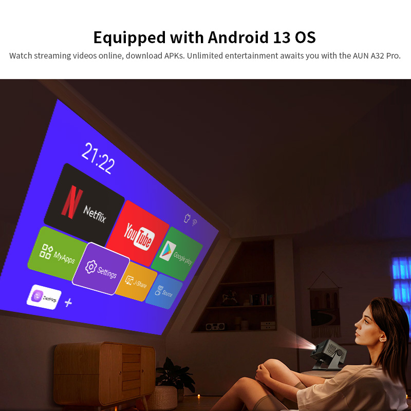 AUN A32 Pro Android 13 Project - Home Cinema Gadgets incelemesi ve fiyatı