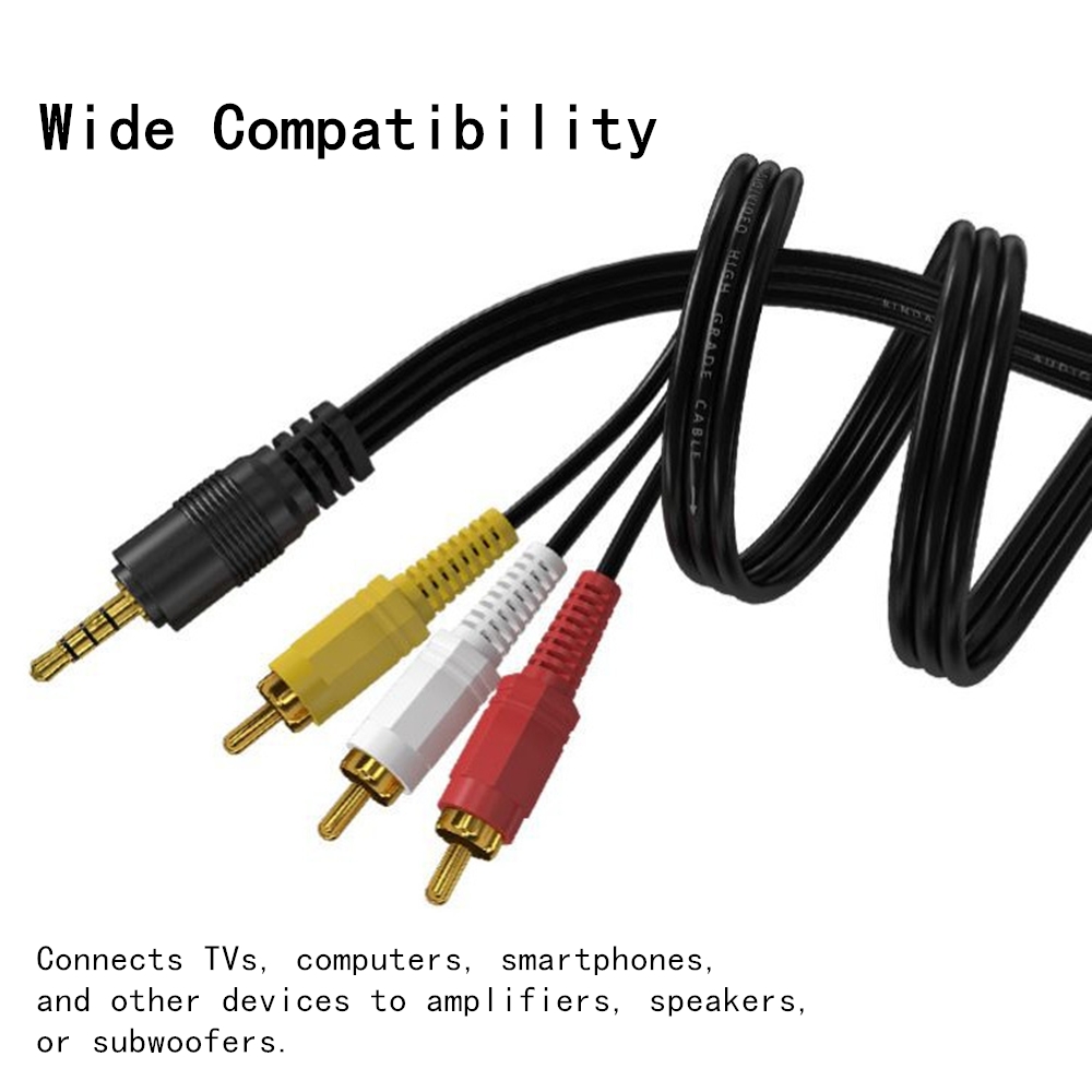 3.5mm to 3 RCA Audio Video Cab - Home Cinema Solution incelemesi ve fiyatı