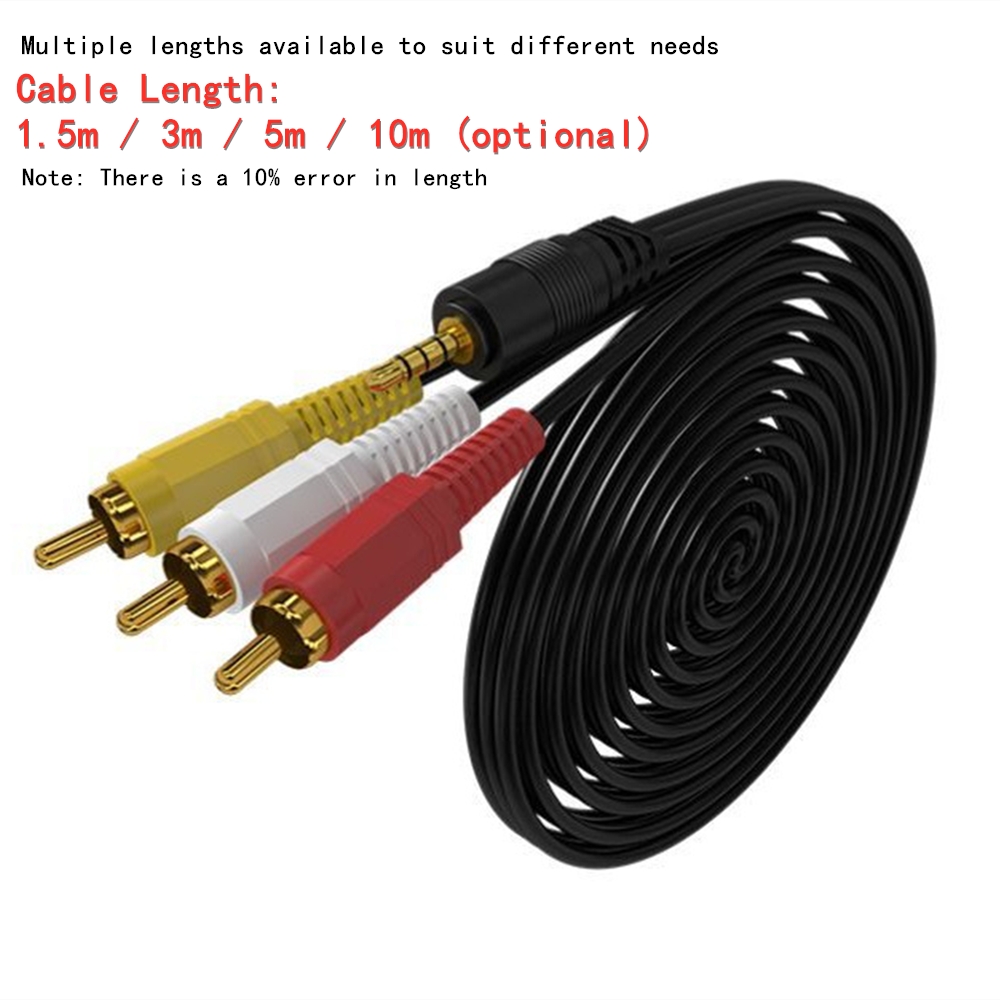 3.5mm to 3 RCA Audio Video Cab - Home Cinema Solution incelemesi ve fiyatı