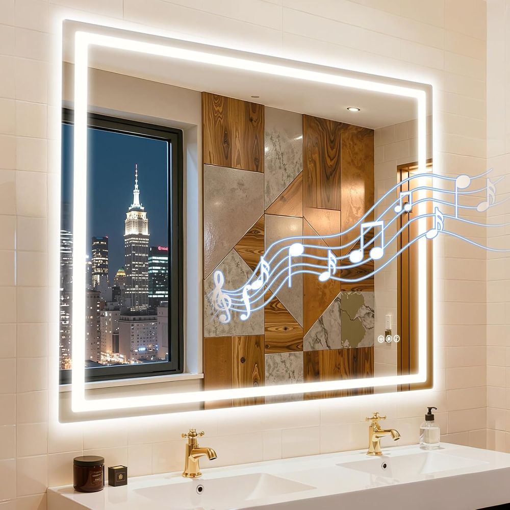 Wall-Mounted LED Vanity Mirror - Wall Mount Speaker incelemesi ve fiyatı