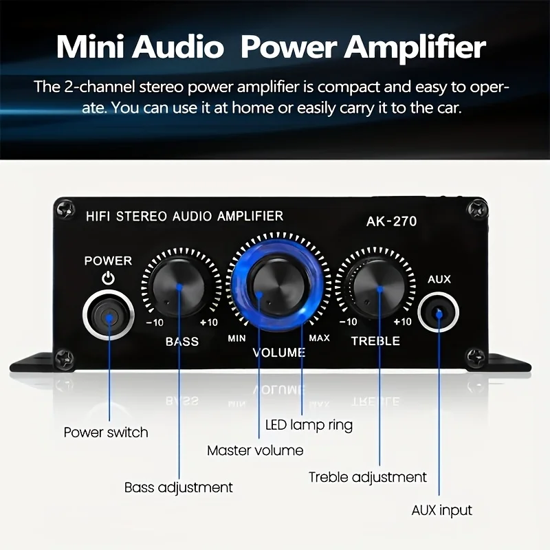 AK-270 400W Mini Power Amplifi - Home Cinema Solution incelemesi ve fiyatı