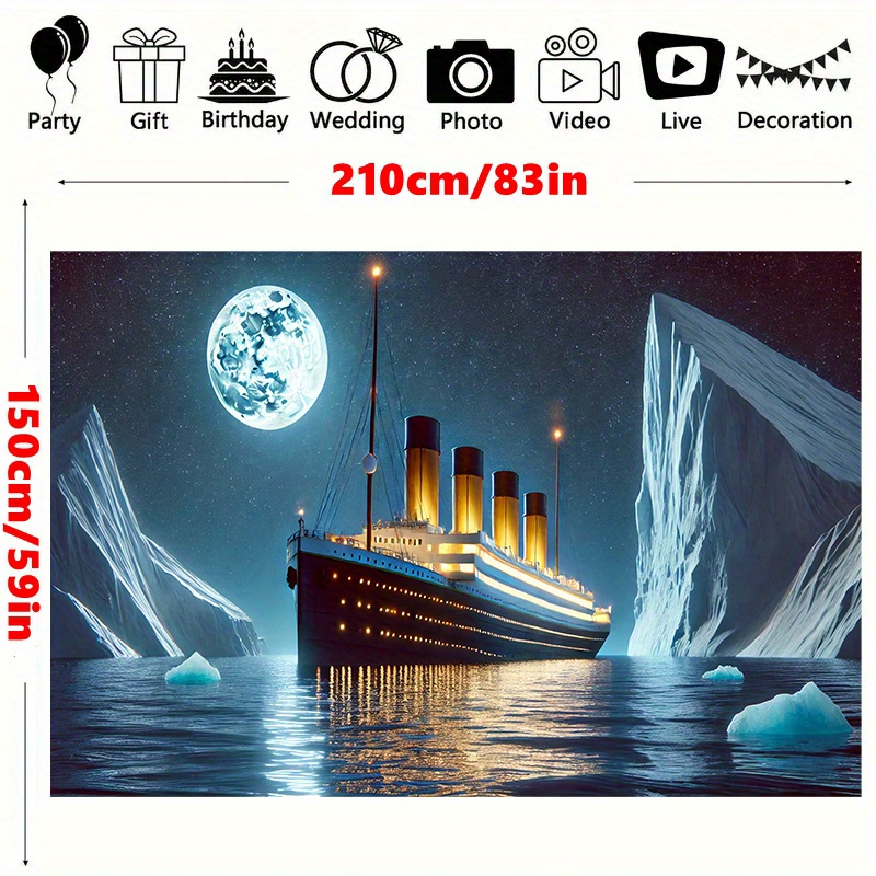 Titanic Ship Iceberg Moonlight - Home Cinema The Drama incelemesi ve fiyatı