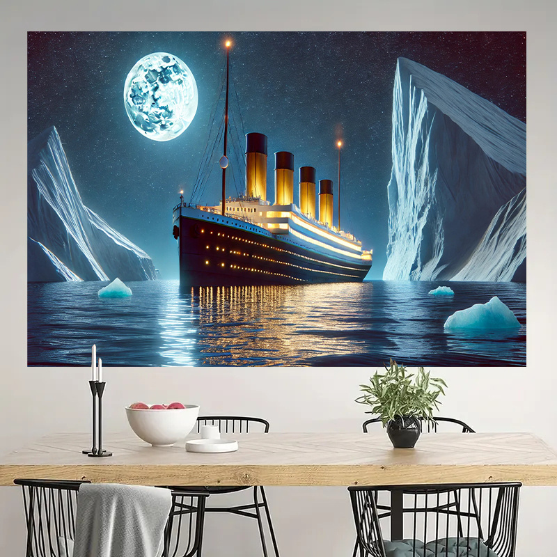 Titanic Ship Iceberg Moonlight - Home Cinema The Drama incelemesi ve fiyatı