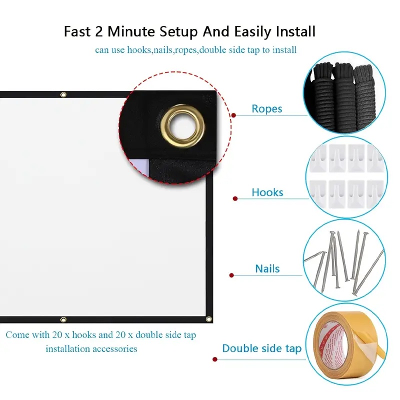 Projector Screen16:9 indoor/ou - Projector Screen 100 Inch incelemesi ve fiyatı