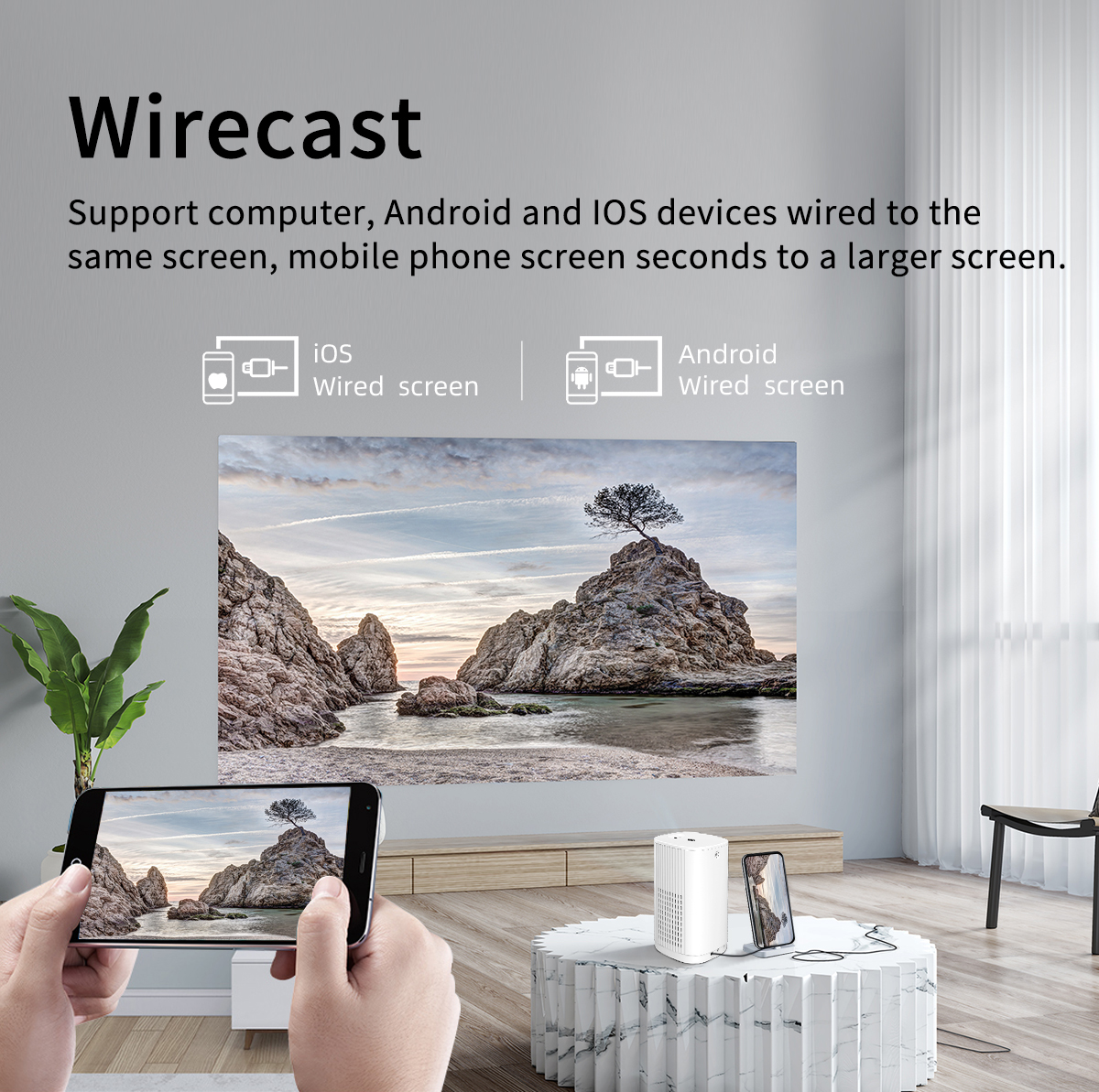Smart Projector WIFI Mini Port - Xiaomi Home Cinema incelemesi ve fiyatı